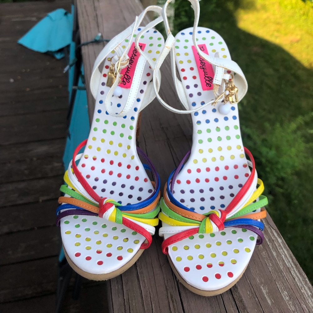 Betsey Johnson Betseyville Rainbow Heels